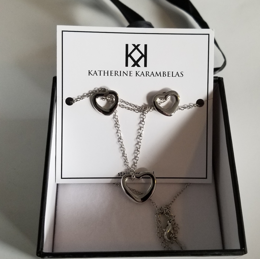 Brand New Katherine Karambelas Necklace and Earrings Set